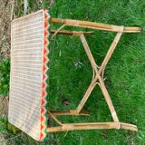 High wicker and rattan table