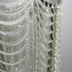 Large moulded glass vase, draped decoration, vintage 1960s.