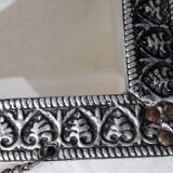 Square pewter mirror