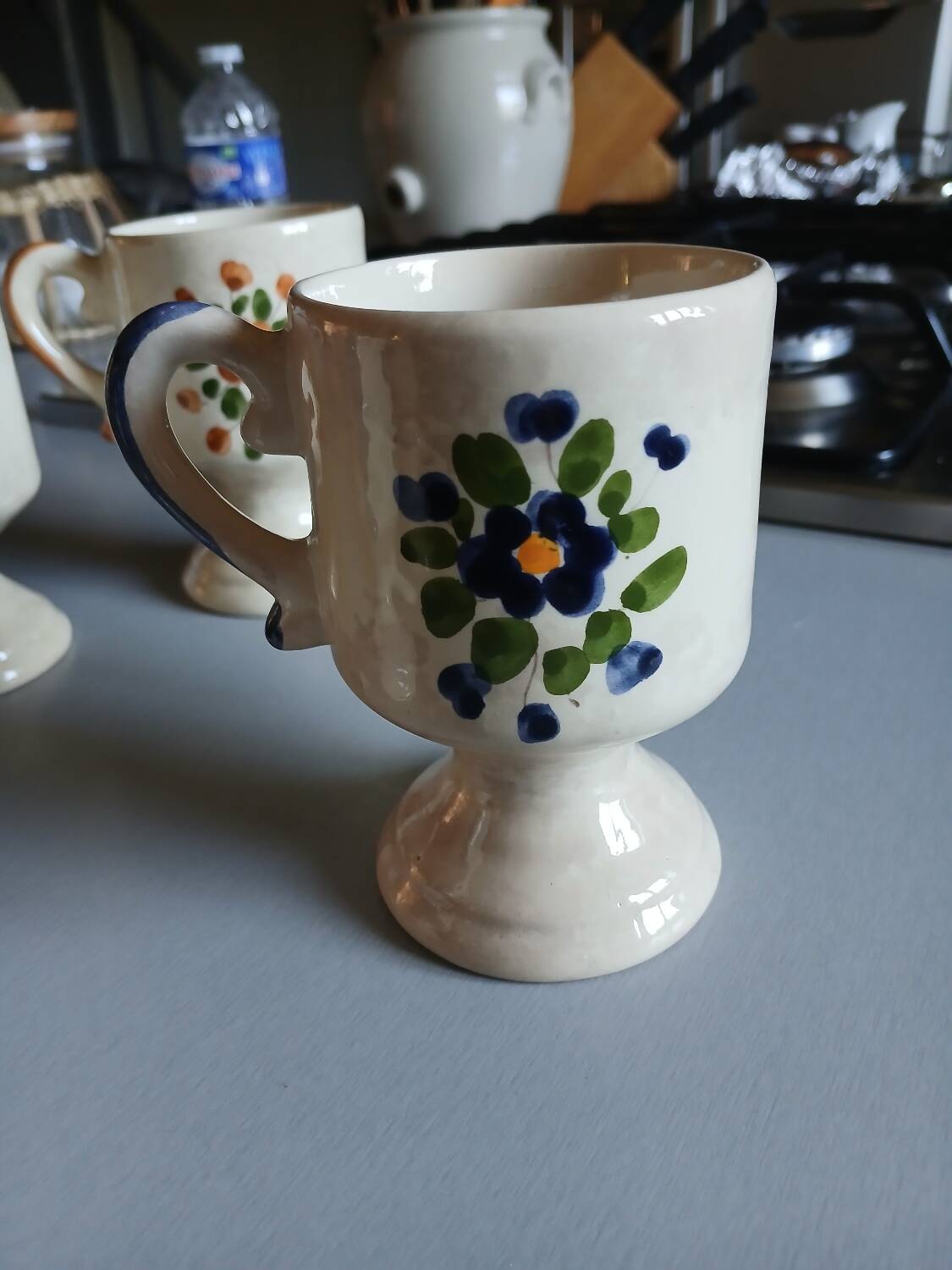 5 old ceramic mazagrans