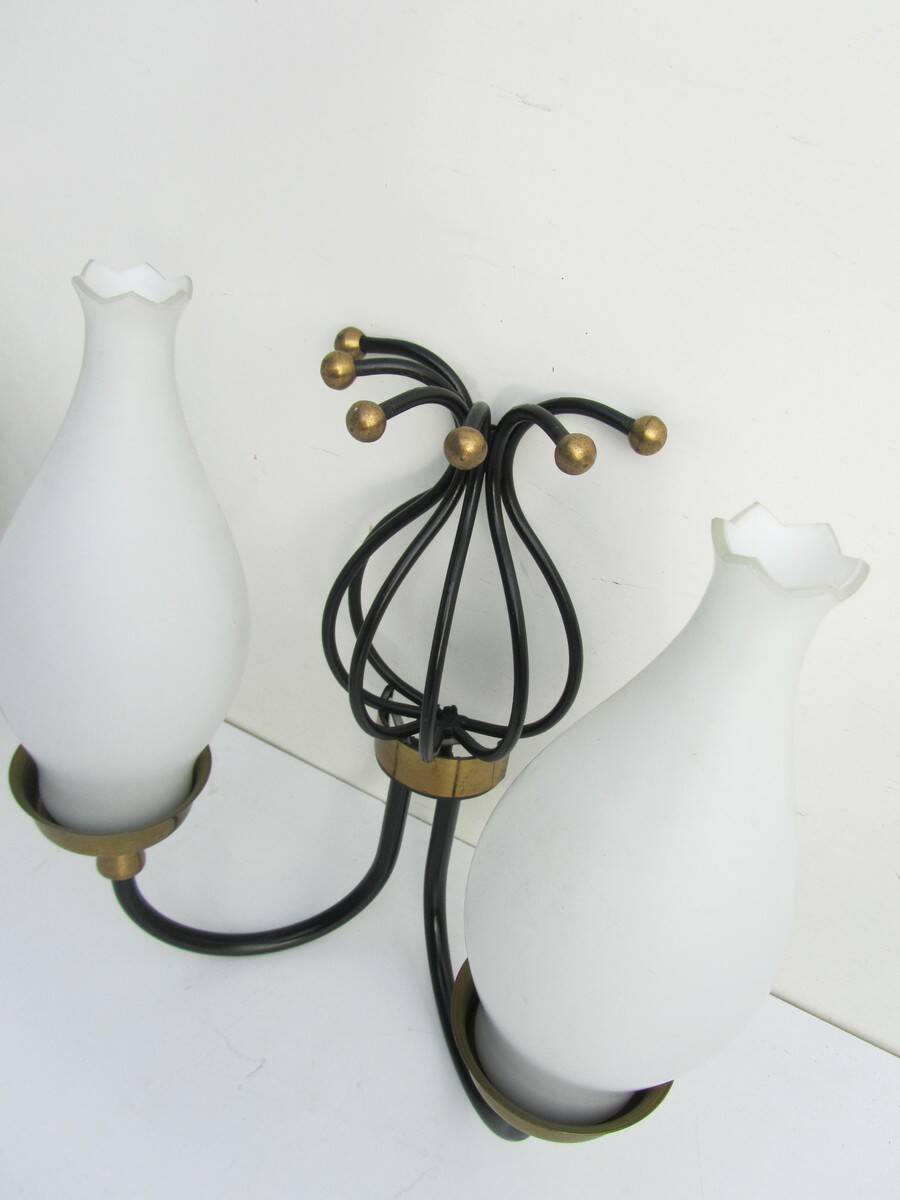 Set of 2 Italian vintage  wall light sconces in style Arredoluce/ Stilnovo