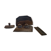 Nécessaire de bureau en cuir