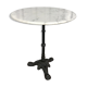 Marble bistro round table and cast foot