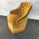 Vintage toad chair velvet gold