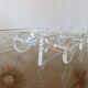 Wall coat rack in transparent plexiglass 3 hooks. 1980