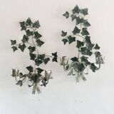 Pair of ivy wall lights