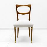 Attributed to Paolo Buffa Mid-Century Modern Dinning Chairs, 1950s, Set of