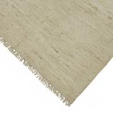 Handwoven Tribal One of a Kind 175 cm x 236 cm Beige Wool Carpet