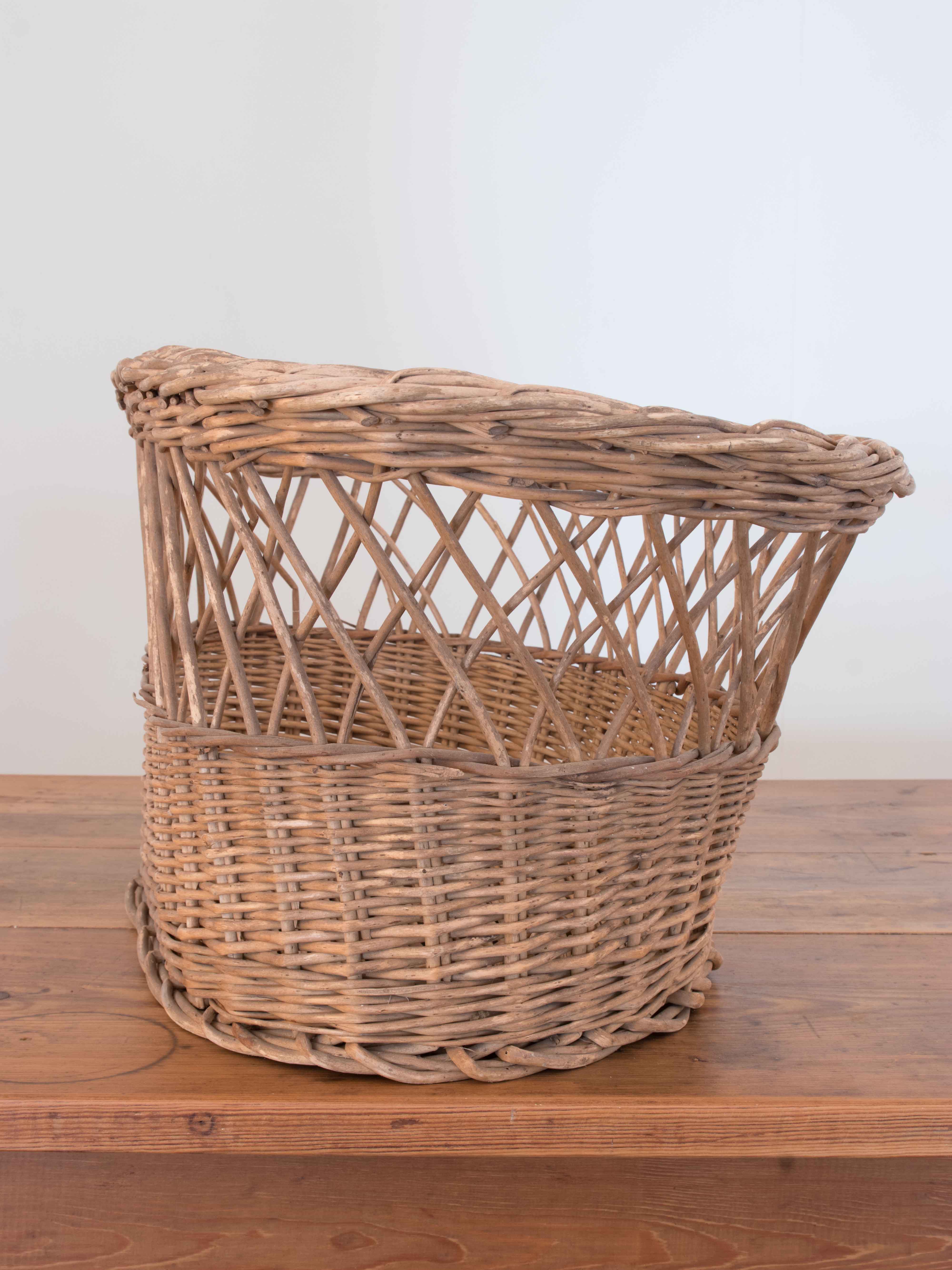 Panier en osier vintage – Forme de canard – 30 cm de large - Décoration