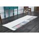 1970s Vintage Turkish Handwoven Wool Cotton White Runner Rug 69x215