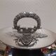 Antique silver-plated soup tureen – decorated handles – classic style