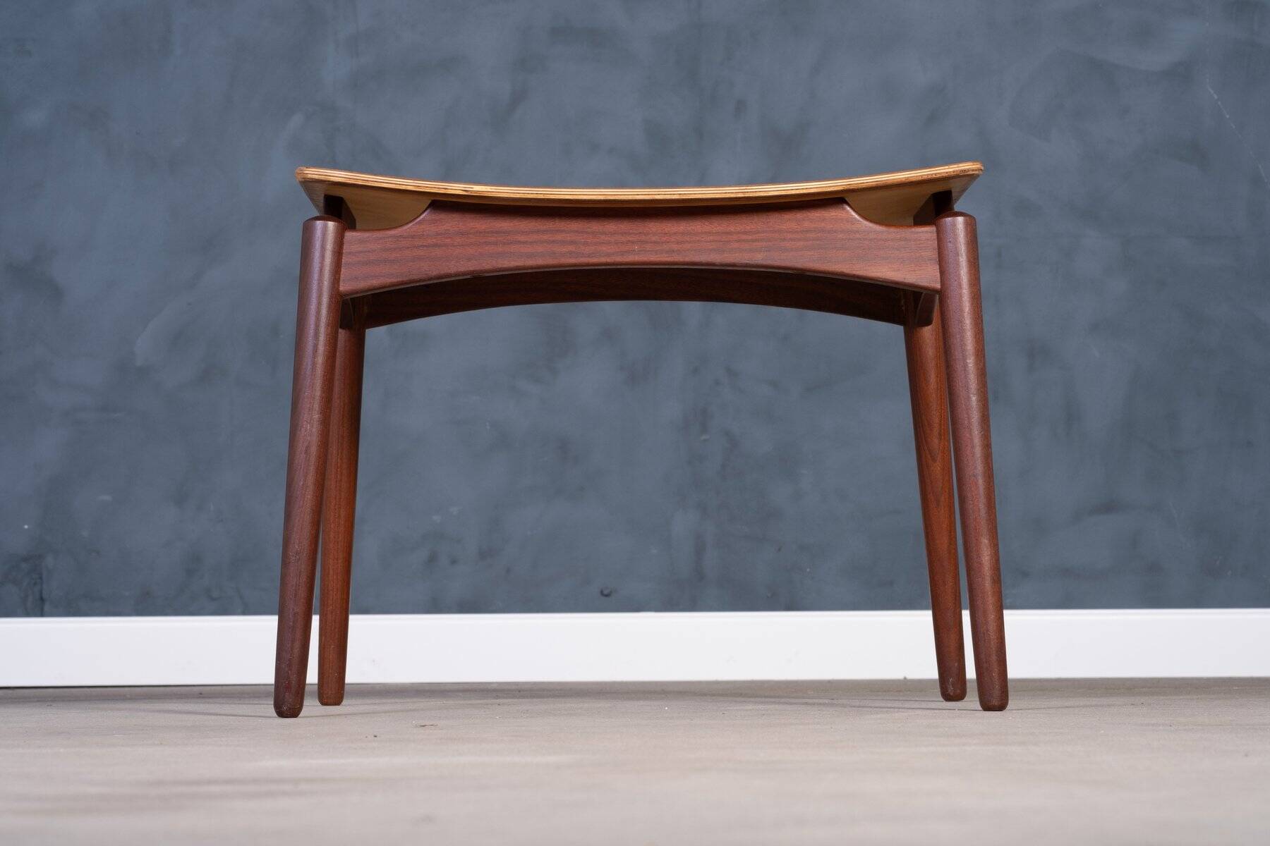 Teak stool by Sigfred Omann for Ølholm Møbelfabrik, Denmark, 1950s