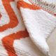 Contemporary Orange and White Rug - 303 x 200 cm