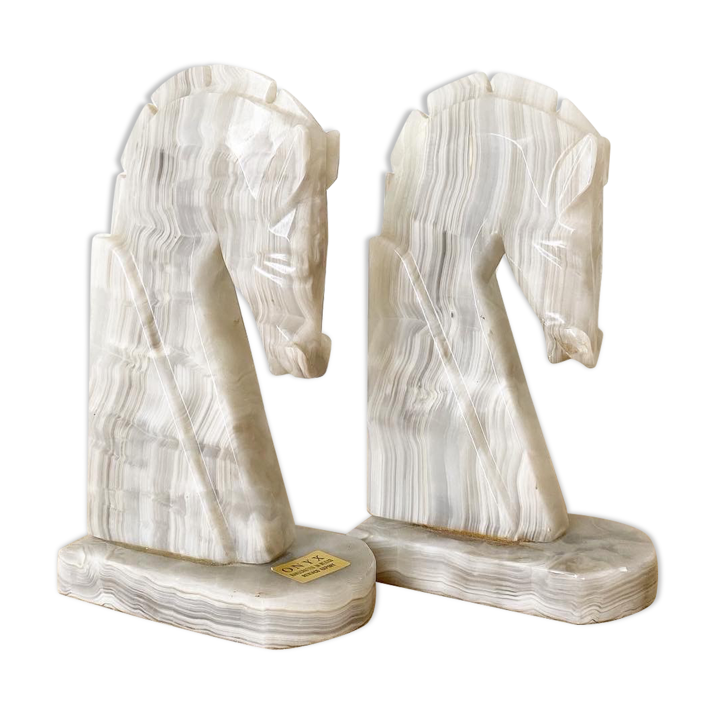 2 onyx book book ends