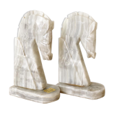 2 serre-livres en onyx