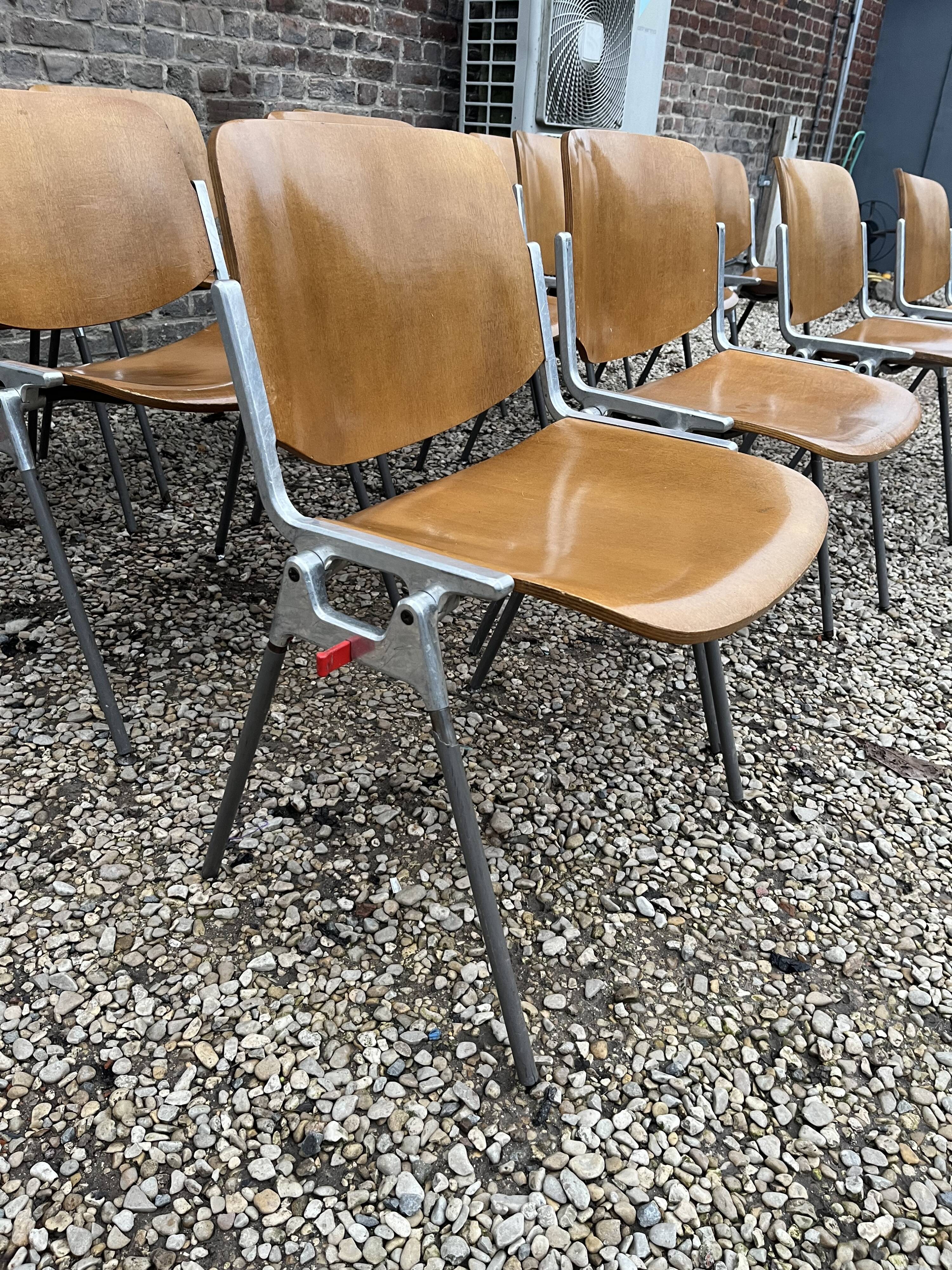 Set of 12 DSC 106 chairs by Giancarlo Piretti for Castelli