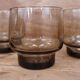 Set of 6 medium luminarc smoked glass glasses