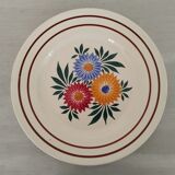 Flat Round Faience H.B.C. Choisy-le-Roi Vintage