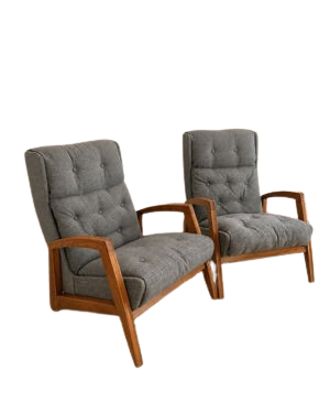Paire de fauteuils de René-Jean Caillette, années 50