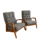 Paire de fauteuils de René-Jean Caillette, années 50