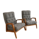 Pair of armchairs by René-Jean Caillette, 1950s