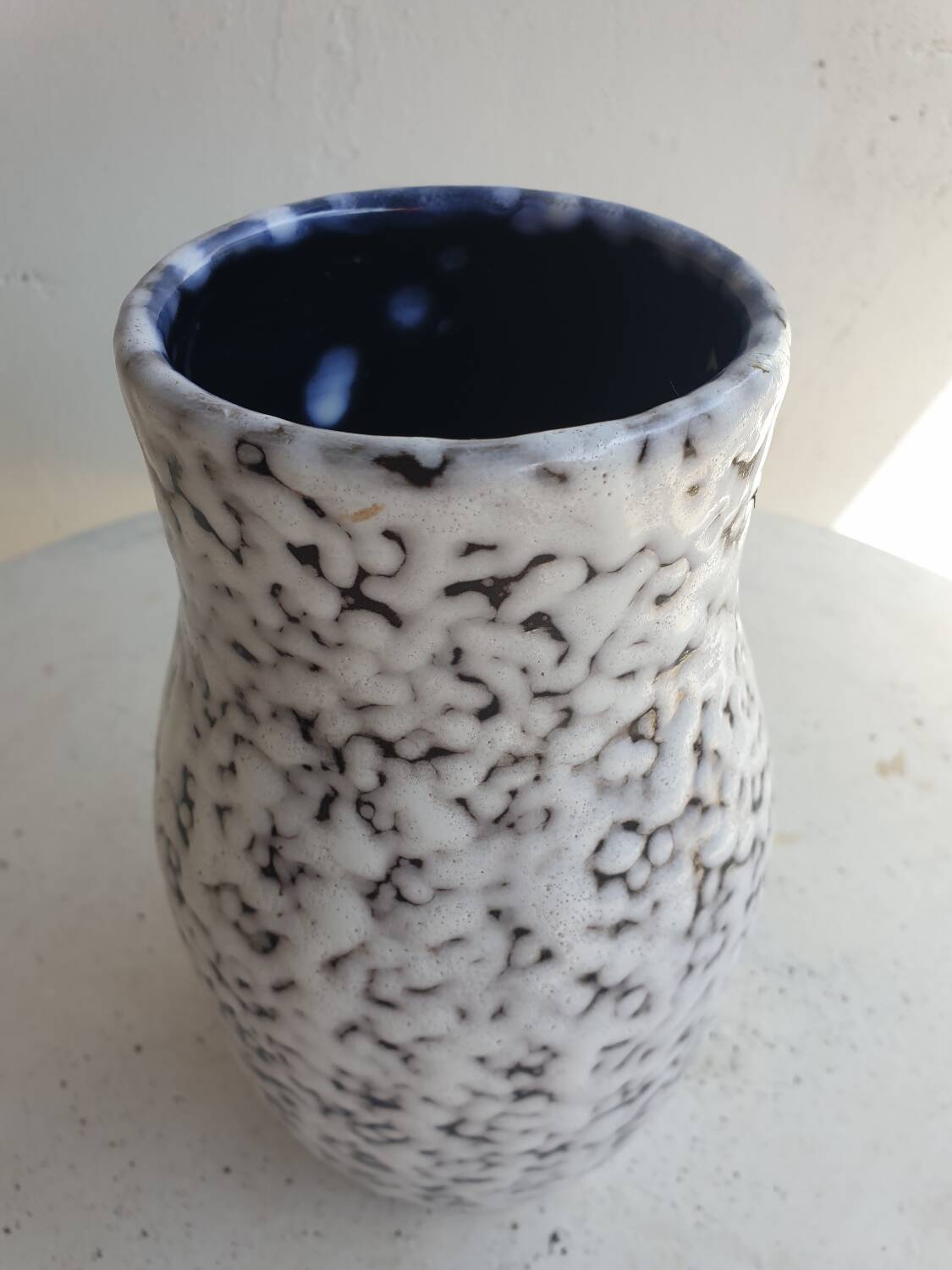 Vintage lava ceramic vase 1960