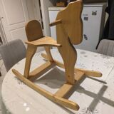Rocking horse made of solid pine