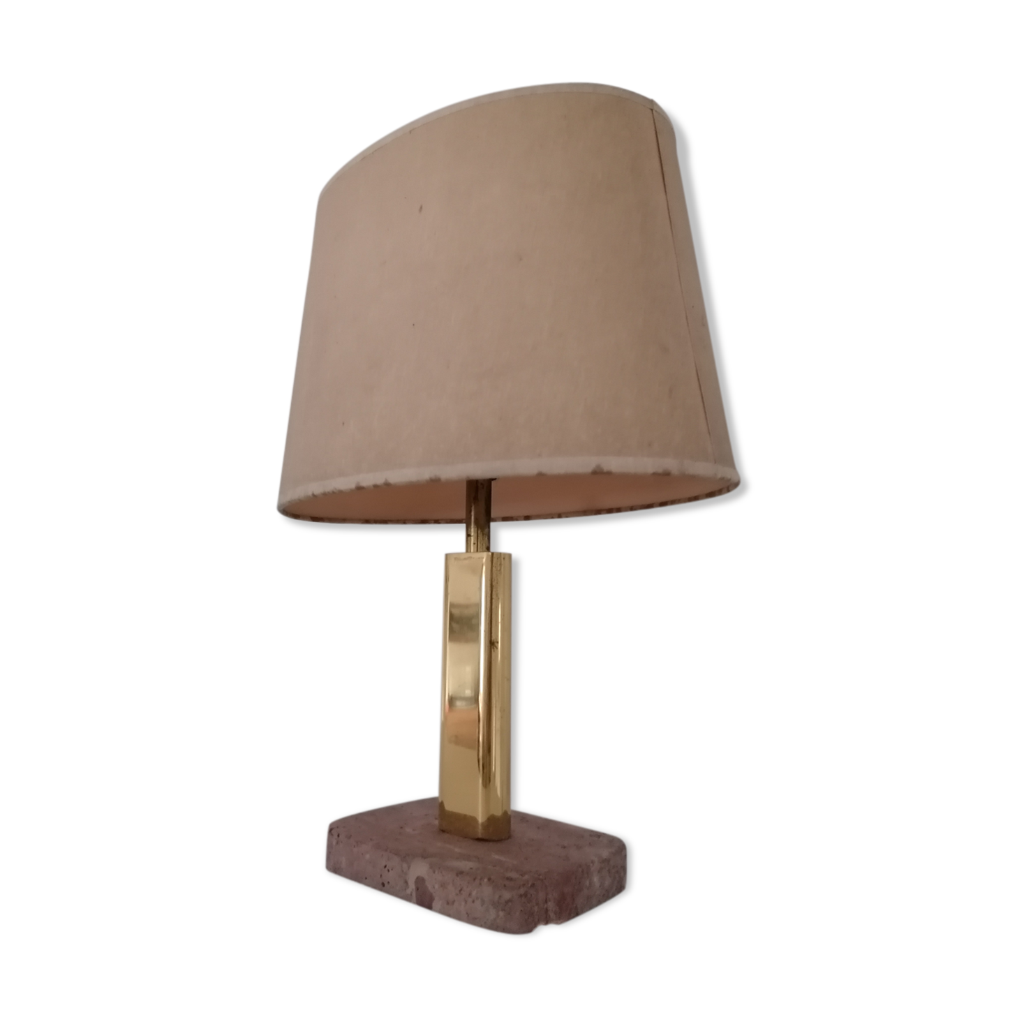 Marble foot lamp and gold metal