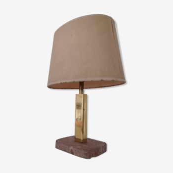 Marble foot lamp and gold metal
