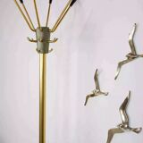 Portemanteau années 50 en laiton, métal et fonte