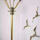 1950s coat rack in brass, metal and cast iron