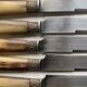 12 old large knives Horn handle Stainless steel blade