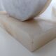 Pair of marble and onyx bookends, geometric design, Art Deco style.
