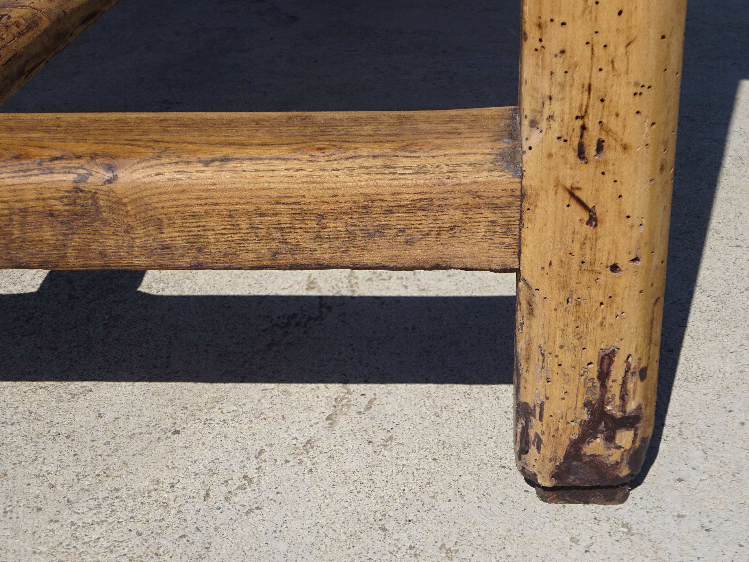 Restored solid oak farmhouse table
