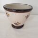 Large ceramic flowerpot with painted flower decoration Signed Massier Vallauris