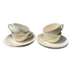 4 tasses beige Sarreguemines unies