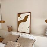 Cream and camel relief table.