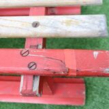 Luge vintage biplace traîneau bois de chêne 1930's 106 cm