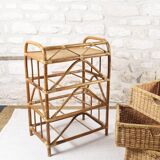 Wicker and rattan chest of drawers with 3 drawers