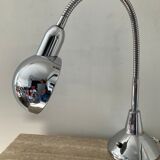 Vintage workshop lamp in chrome metal
