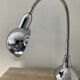 Vintage workshop lamp in chrome metal