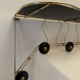 Vintage coat rack, 50s, 60's, perforated tole