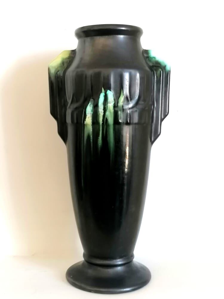 Art deco vase earthenware airain thulin