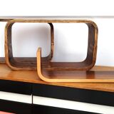 Czech Decorative Shelves attributed to Ludvik Volak , 1960s, Set of 3