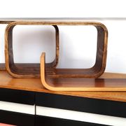 Czech Decorative Shelves attributed to Ludvik Volak , 1960s, Set of 3