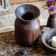 Large wooden Himachal pot n°2 (with lid)