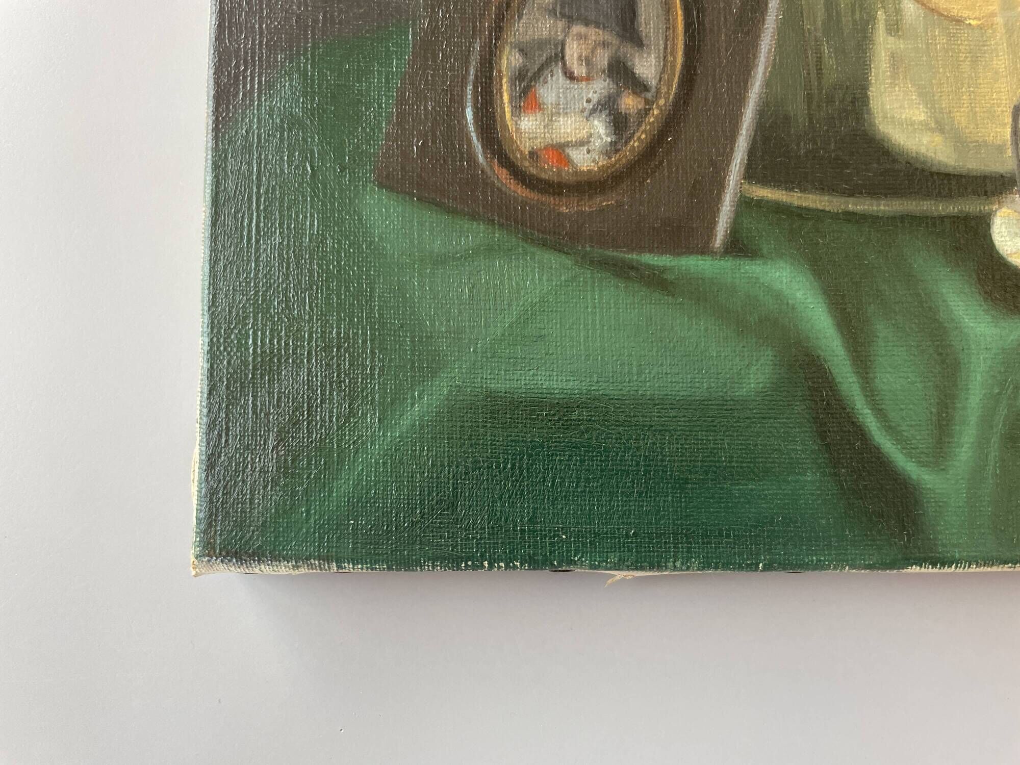 Oil painting on canvas jb maurice vecker (1896-1998) still life