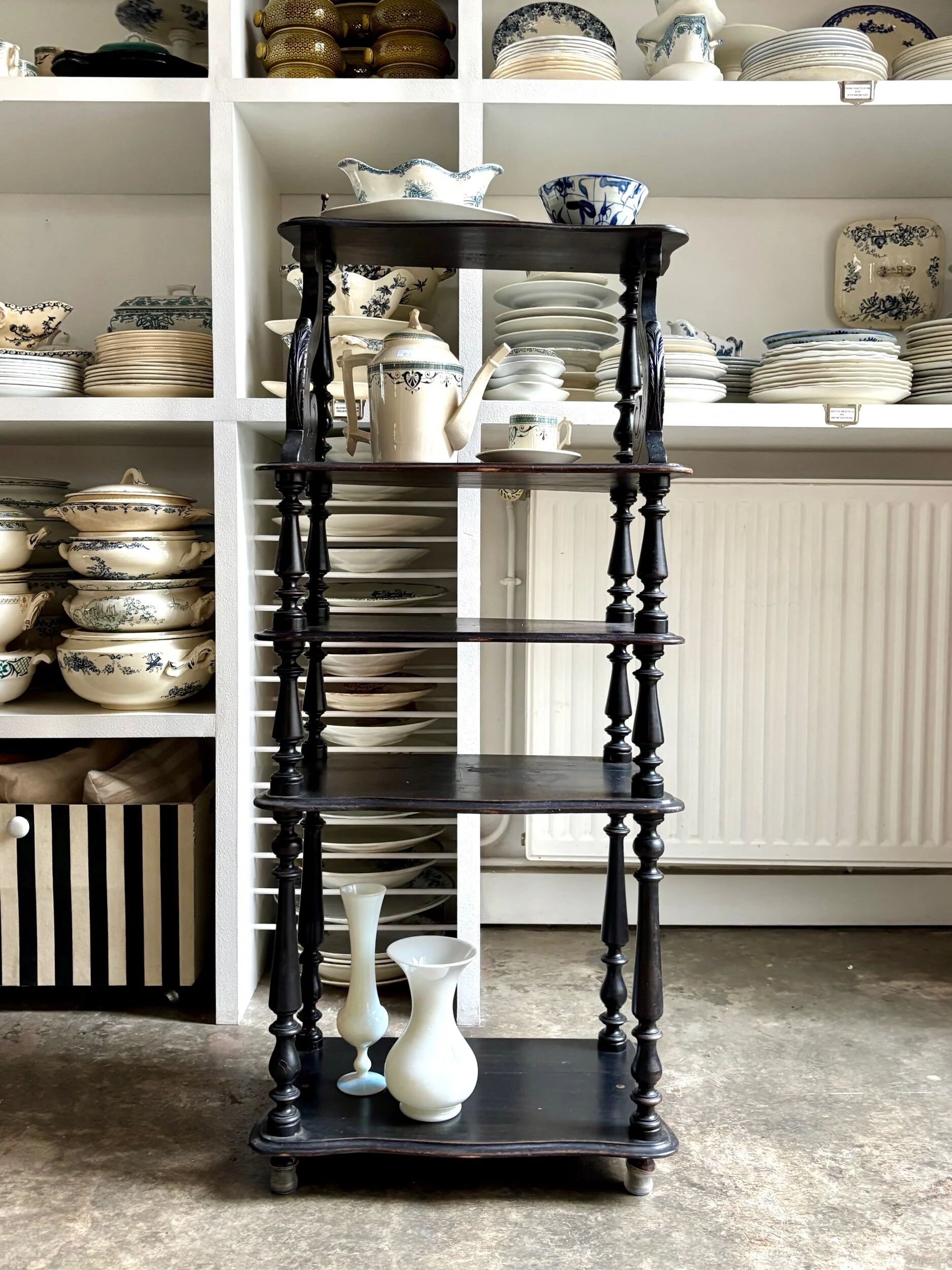 Library, Napoleon III music stand in blackened wood.