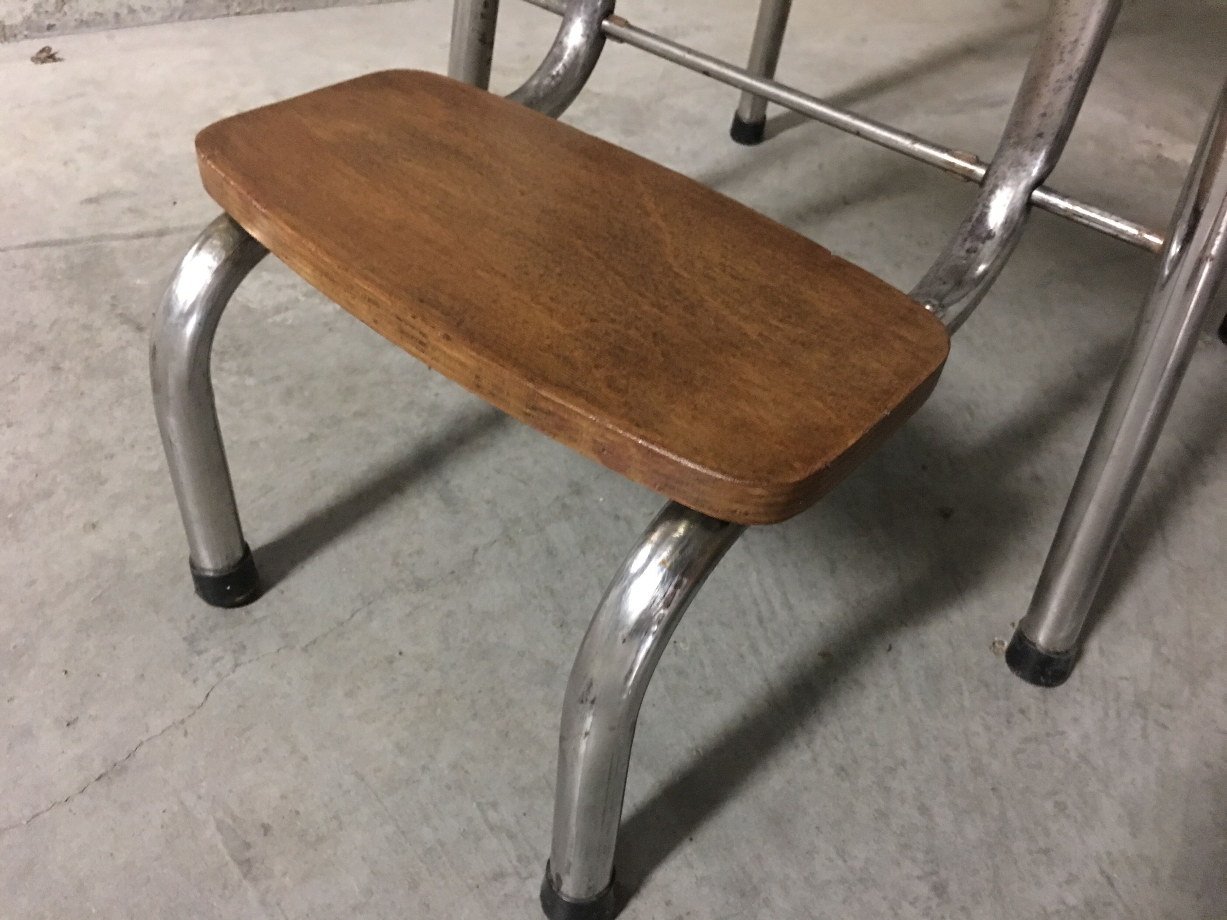 Stool foot step in 70s formica