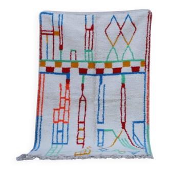 Handmade natural wool rug 250cm x 150cm